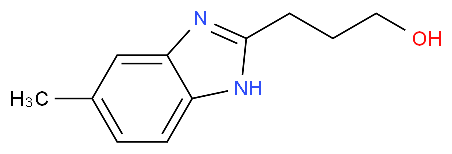 3-(5-methyl-1H-1,3-benzodiazol-2-yl)propan-1-ol_分子结构_CAS_13395-19-2