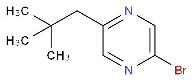 2-bromo-5-neopentylpyrazine_分子结构_CAS_1196154-33-2)