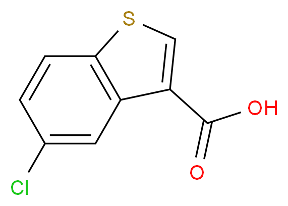 5-chloro-1-benzothiophene-3-carboxylic acid_分子结构_CAS_16361-24-3