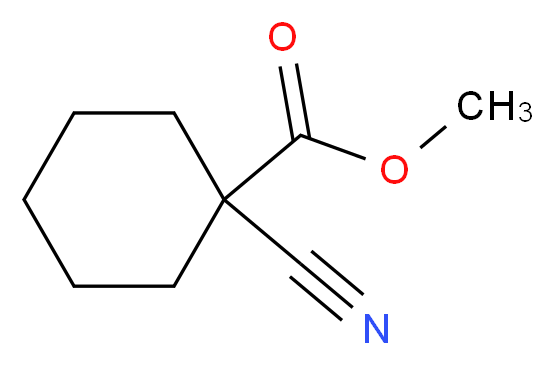 Methyl 1-cyanocyclohexanecarboxylate_分子结构_CAS_58920-80-2)