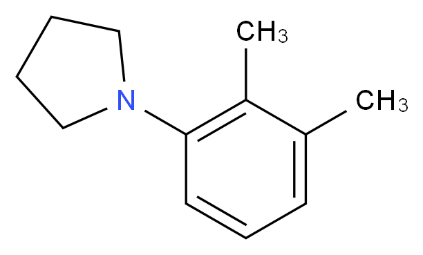 1-(2,3-dimethylphenyl)pyrrolidine_分子结构_CAS_957065-89-3