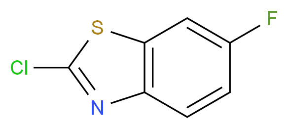 2-chloro-6-fluoro-1,3-benzothiazole_分子结构_CAS_399-74-6