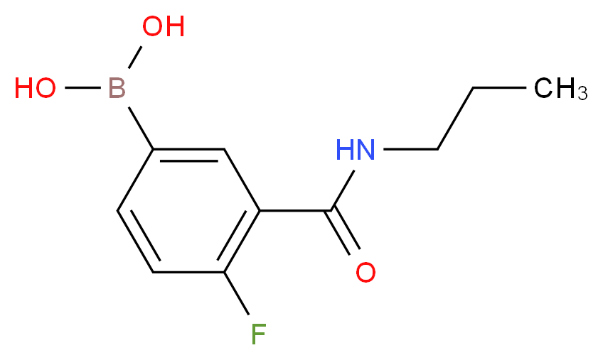 [4-fluoro-3-(propylcarbamoyl)phenyl]boronic acid_分子结构_CAS_874219-32-6