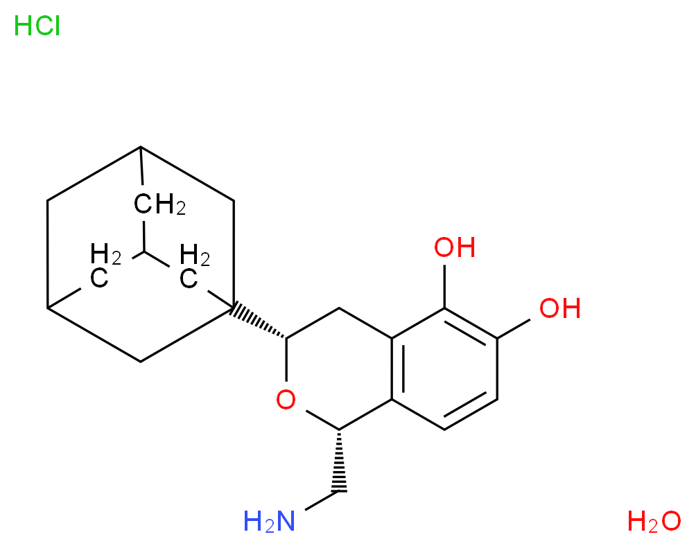 A-77636 hydrochloride hydrate_分子结构_CAS_145307-34-2(anhydrous))