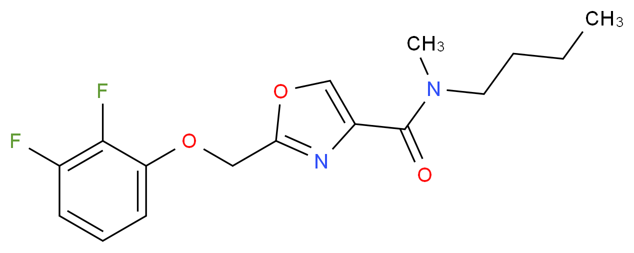 N-butyl-2-[(2,3-difluorophenoxy)methyl]-N-methyl-1,3-oxazole-4-carboxamide_分子结构_CAS_)