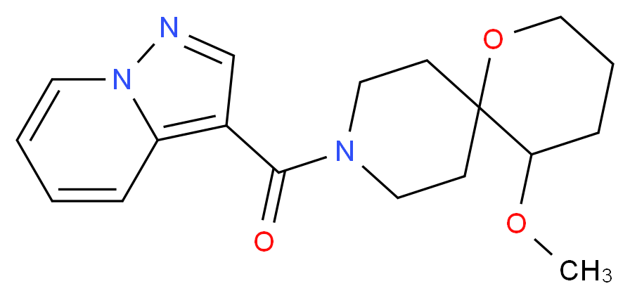 5-methoxy-9-(pyrazolo[1,5-a]pyridin-3-ylcarbonyl)-1-oxa-9-azaspiro[5.5]undecane_分子结构_CAS_)