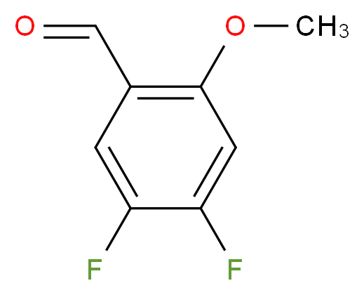 4,5-二氟-2-甲氧基苯甲醛_分子结构_CAS_145742-34-3)