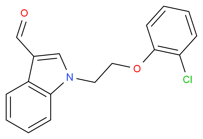 1-[2-(2-Chlorophenoxy)ethyl]-1H-indole-3-carbaldehyde_分子结构_CAS_340318-80-1)