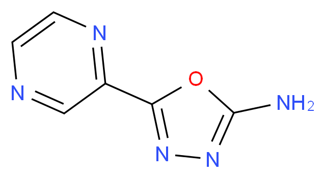 5-(2-pyrazinyl)-1,3,4-oxadiazol-2-amine_分子结构_CAS_717848-18-5)