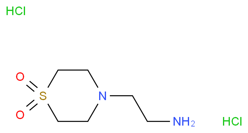 2-(1,1-dioxidothiomorpholin-4-yl)ethanamine dihydrochloride_分子结构_CAS_625106-56-1)