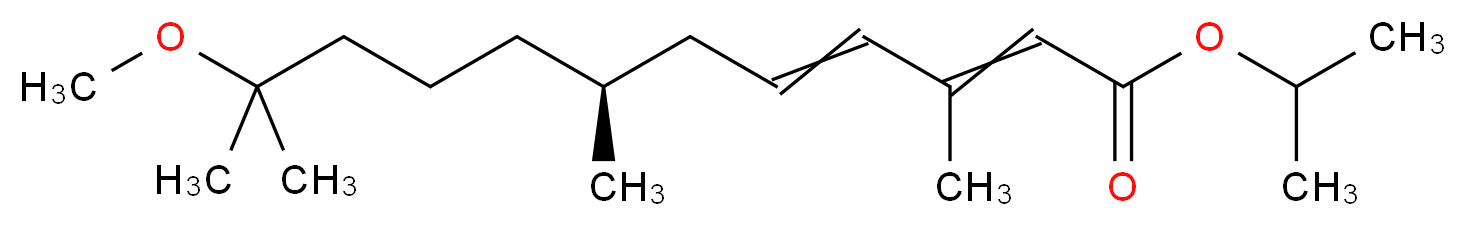 Isopropyl (2E,4E,7S)-11-methoxy-3,7,11-trimethyldodeca-2,4-dienoate_分子结构_CAS_65733-16-6)