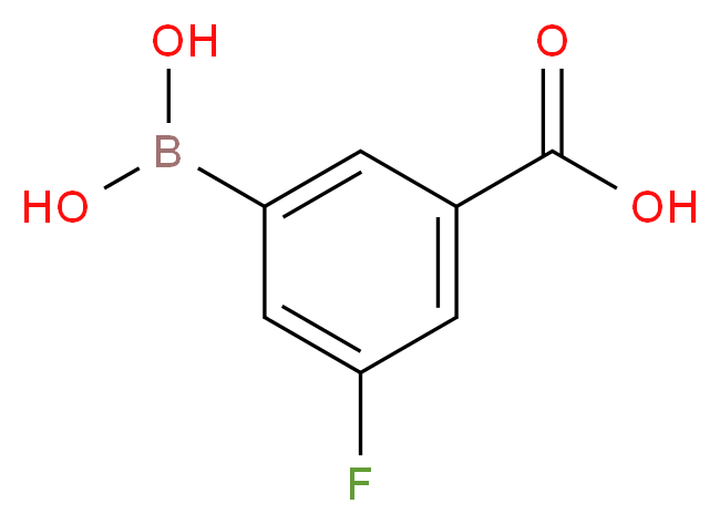 3-Carboxy-5-fluorobenzeneboronic acid 98%_分子结构_CAS_871329-84-9)