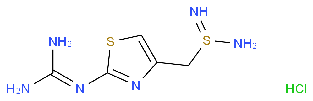 {2-[(diaminomethylidene)amino]-1,3-thiazol-4-yl}methanesulfinimidamide hydrochloride_分子结构_CAS_352530-51-9