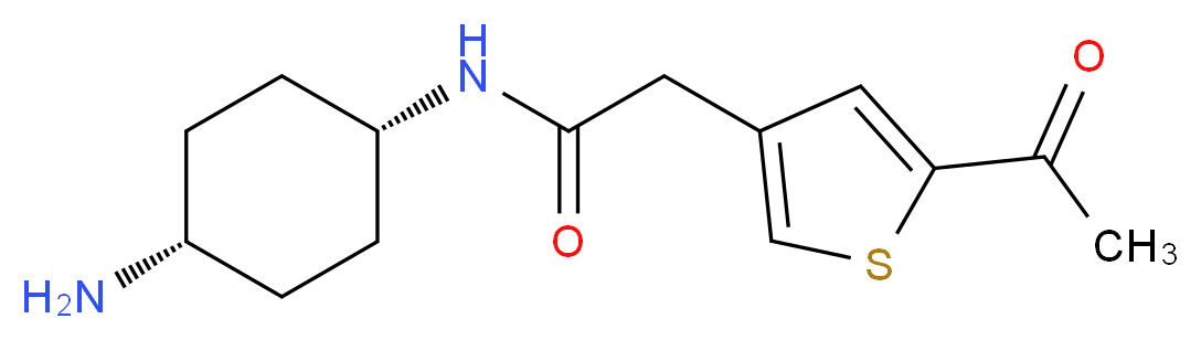 2-(5-acetyl-3-thienyl)-N-(cis-4-aminocyclohexyl)acetamide_分子结构_CAS_)