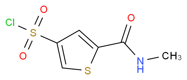 5-[(methylamino)carbonyl]-3-thiophenesulfonyl chloride_分子结构_CAS_1060817-61-9)