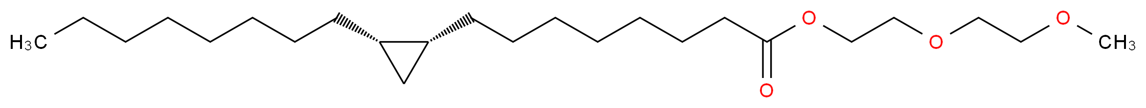 2-(2-methoxyethoxy)ethyl 8-[(1R,2S)-2-octylcyclopropyl]octanoate_分子结构_CAS_56971-72-3