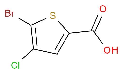 5-bromo-4-chlorothiophene-2-carboxylic acid_分子结构_CAS_123418-69-9