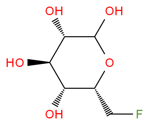 (3S,4R,5R,6S)-6-(fluoromethyl)oxane-2,3,4,5-tetrol_分子结构_CAS_34168-77-9