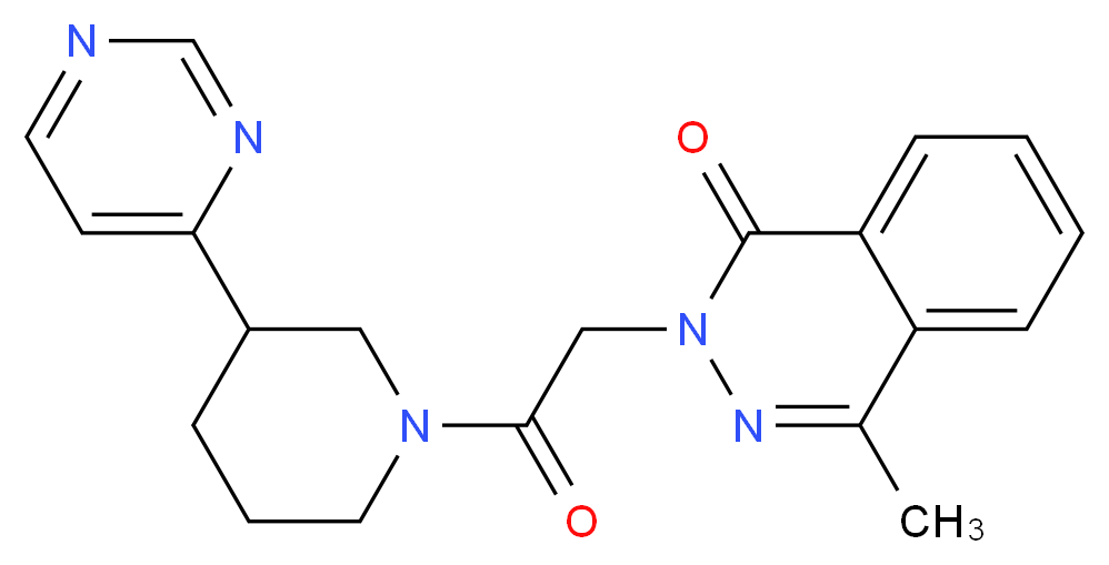 4-methyl-2-[2-oxo-2-(3-pyrimidin-4-ylpiperidin-1-yl)ethyl]phthalazin-1(2H)-one_分子结构_CAS_)