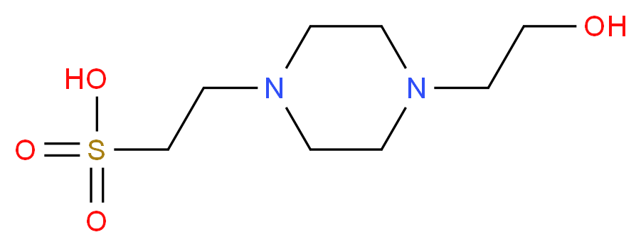 2-(4-(2-Hydroxyethyl)piperazin-1-yl)ethanesulfonic acid_分子结构_CAS_7365-45-9)