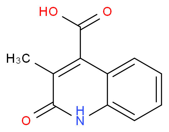 3-methyl-2-oxo-1,2-dihydro-4-quinolinecarboxylic acid_分子结构_CAS_6625-08-7)