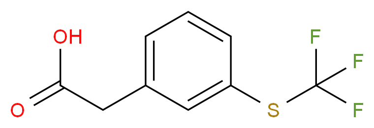 3-(Trifluoromethylthio)phenylacetic acid_分子结构_CAS_239080-04-7)