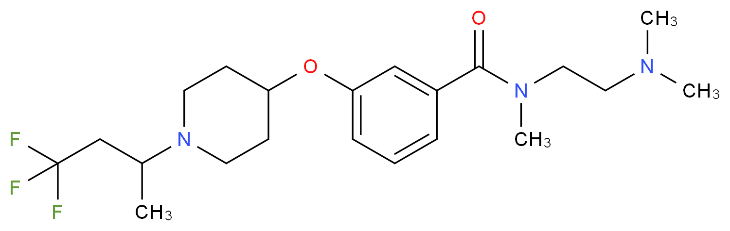 N-[2-(dimethylamino)ethyl]-N-methyl-3-{[1-(3,3,3-trifluoro-1-methylpropyl)-4-piperidinyl]oxy}benzamide_分子结构_CAS_)