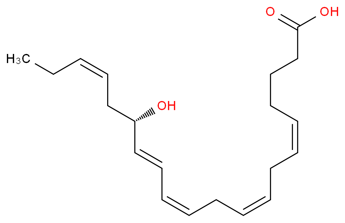 (5Z,8Z,11Z,13E,15S,17Z)-15-hydroxyicosa-5,8,11,13,17-pentaenoic acid_分子结构_CAS_86282-92-0