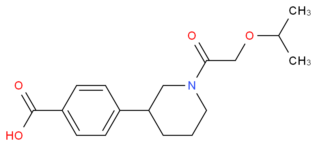4-[1-(isopropoxyacetyl)piperidin-3-yl]benzoic acid_分子结构_CAS_)