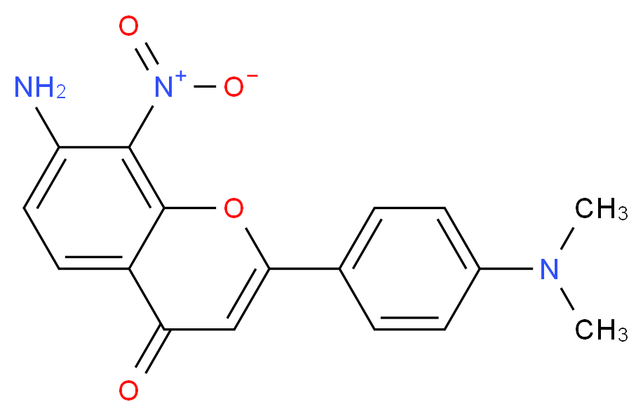 7-Amino-2-(4-(dimethylamino)phenyl)-8-nitro-4H-chromen-4-one_分子结构_CAS_1258637-96-5)