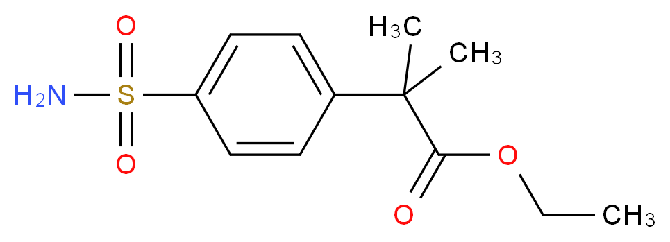 ethyl 2-methyl-2-(4-sulfamoylphenyl)propanoate_分子结构_CAS_374067-94-4