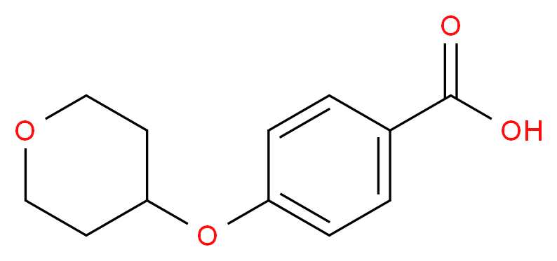 4-(tetrahydropyran-4-yloxy)benzoic acid_分子结构_CAS_851048-51-6)