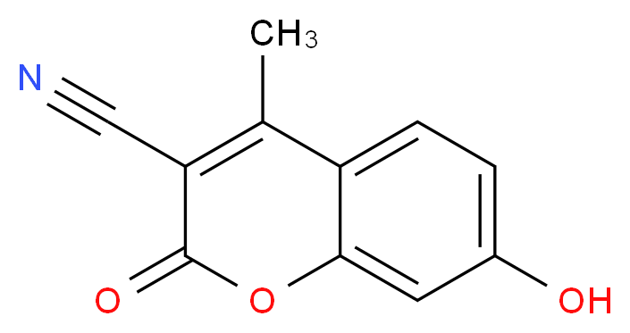 7-hydroxy-4-methyl-2-oxo-2H-chromene-3-carbonitrile_分子结构_CAS_2829-46-1