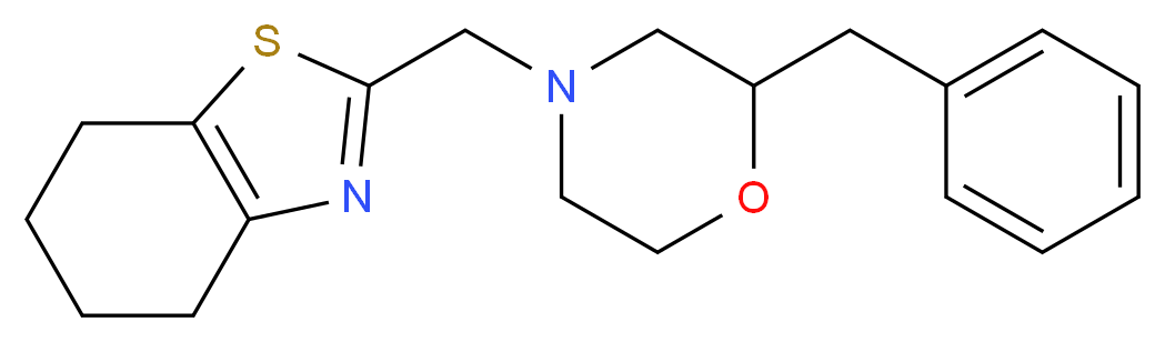 2-[(2-benzyl-4-morpholinyl)methyl]-4,5,6,7-tetrahydro-1,3-benzothiazole_分子结构_CAS_)