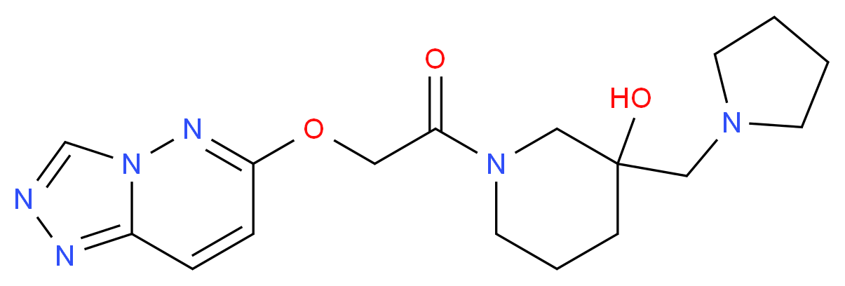 3-(pyrrolidin-1-ylmethyl)-1-[([1,2,4]triazolo[4,3-b]pyridazin-6-yloxy)acetyl]piperidin-3-ol_分子结构_CAS_)