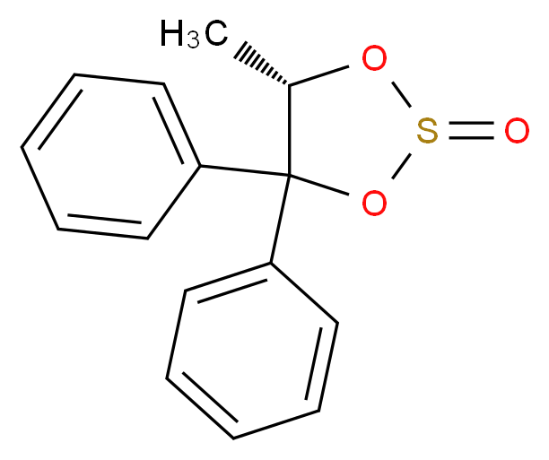 (2R,5S)-5-methyl-4,4-diphenyl-1,3,2λ<sup>4</sup>-dioxathiolan-2-one_分子结构_CAS_126577-49-9