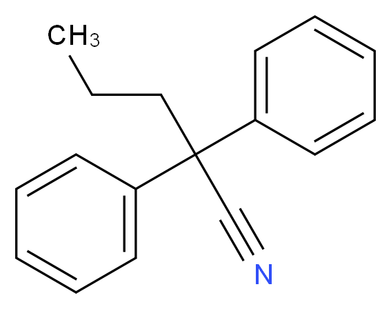 2,2-diphenylpentanenitrile_分子结构_CAS_29949-16-4