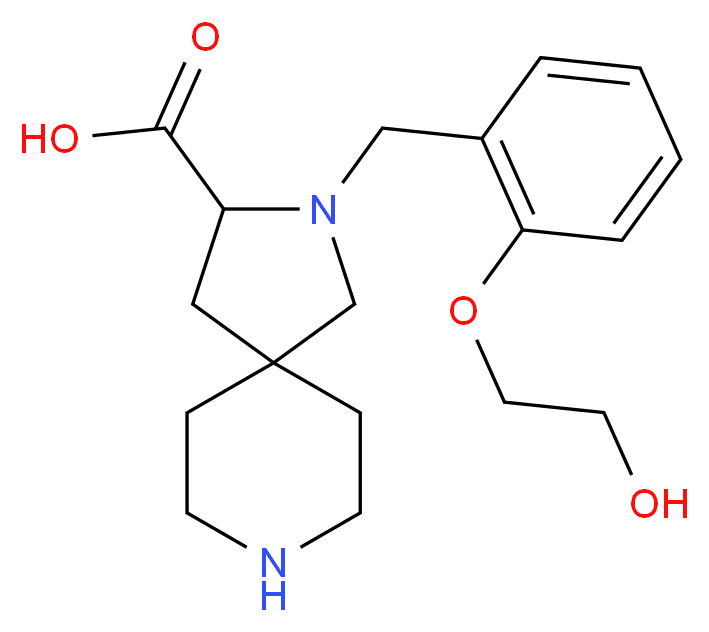2-[2-(2-hydroxyethoxy)benzyl]-2,8-diazaspiro[4.5]decane-3-carboxylic acid_分子结构_CAS_)
