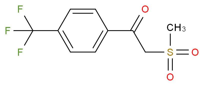 2-methanesulfonyl-1-[4-(trifluoromethyl)phenyl]ethan-1-one_分子结构_CAS_386715-52-2