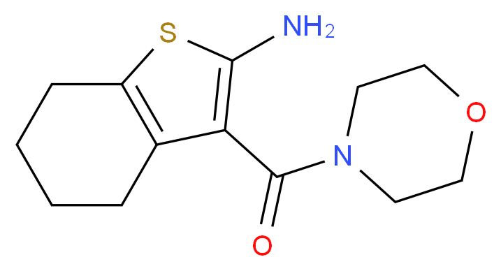3-(morpholin-4-ylcarbonyl)-4,5,6,7-tetrahydro-1-benzothiophen-2-amine_分子结构_CAS_554405-87-7)