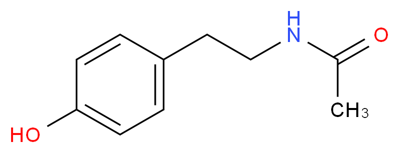 N-[2-(4-hydroxyphenyl)ethyl]acetamide_分子结构_CAS_1202-66-0