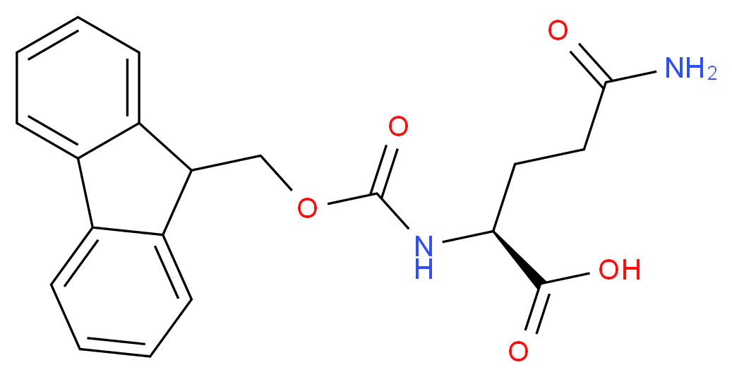 (2S)-4-carbamoyl-2-{[(9H-fluoren-9-ylmethoxy)carbonyl]amino}butanoic acid_分子结构_CAS_71989-20-3