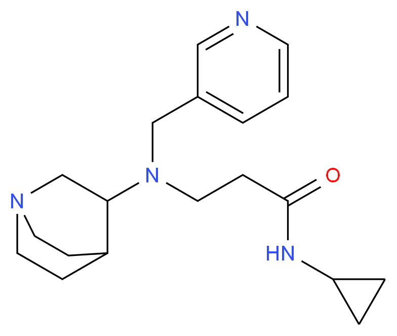 N~3~-1-azabicyclo[2.2.2]oct-3-yl-N~1~-cyclopropyl-N~3~-(3-pyridinylmethyl)-beta-alaninamide_分子结构_CAS_)