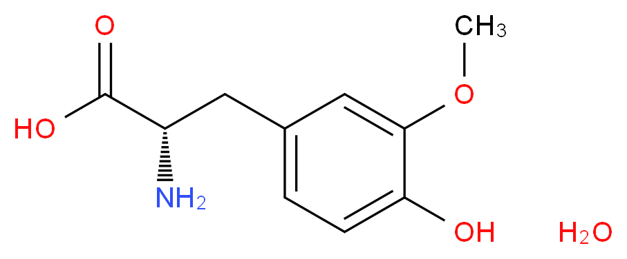 3-O-Methyl-L-DOPA Monohydrate_分子结构_CAS_200630-46-2)