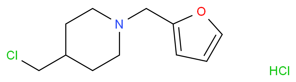 4-(chloromethyl)-1-(furan-2-ylmethyl)piperidine hydrochloride_分子结构_CAS_944450-92-4