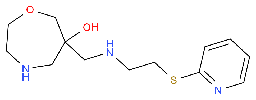 6-({[2-(pyridin-2-ylthio)ethyl]amino}methyl)-1,4-oxazepan-6-ol_分子结构_CAS_)