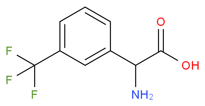 2-Amino-2-[3-(trifluoromethyl)phenyl]acetic acid_分子结构_CAS_)