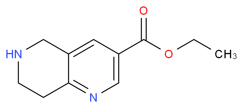 ethyl 5,6,7,8-tetrahydro-1,6-naphthyridine-3-carboxylate_分子结构_CAS_741736-93-6)