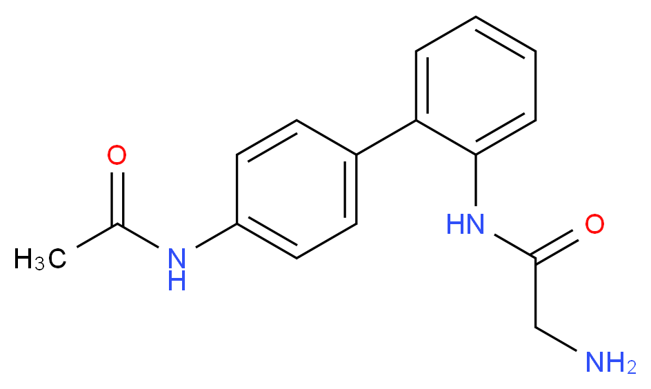N~1~-[4'-(acetylamino)biphenyl-2-yl]glycinamide_分子结构_CAS_)
