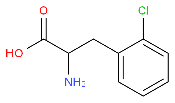 2-Amino-3-(2-chlorophenyl)propanoic acid_分子结构_CAS_14091-11-3)